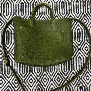 Portland leather goods crossbody tote bag